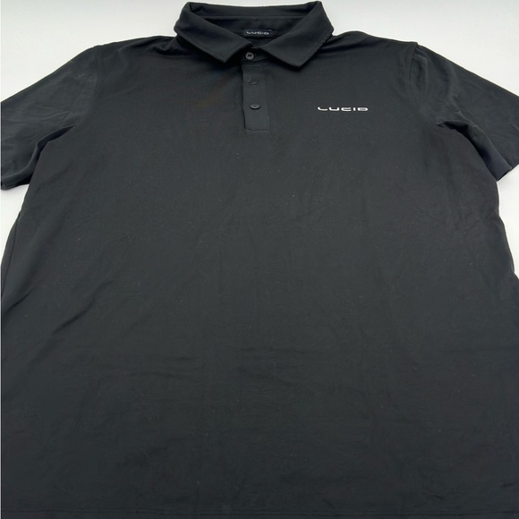 LUCID Motors POLO SHIRT Black Electric Car Luxury EUC Large & X Large - Picture 1 of 13